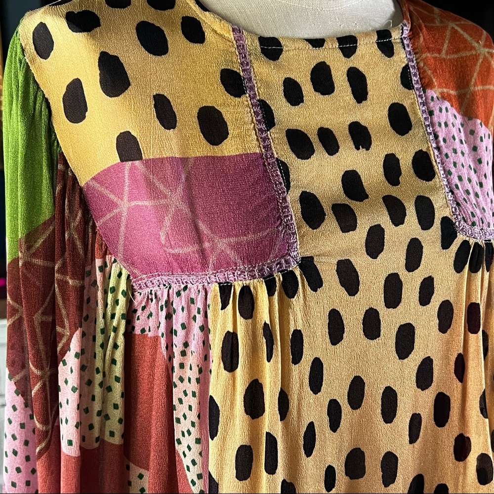 Anthropologie Miranda Abstract Blouse Top S - Picture 13 of 14